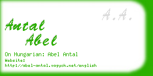 antal abel business card